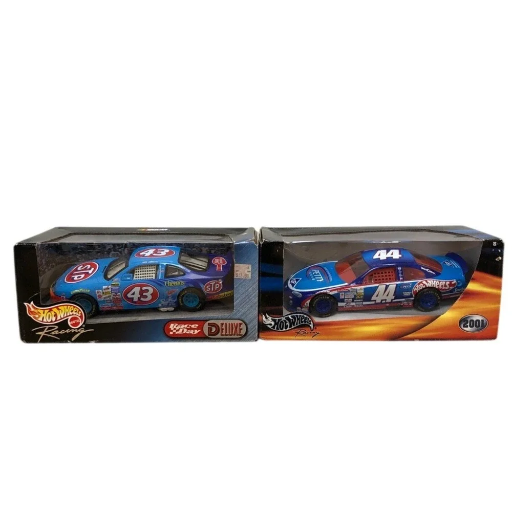 Hot Wheels Racing Diecast 1:24 Adults Blue NASCAR STP 43 44 Pontiac 2 Pack